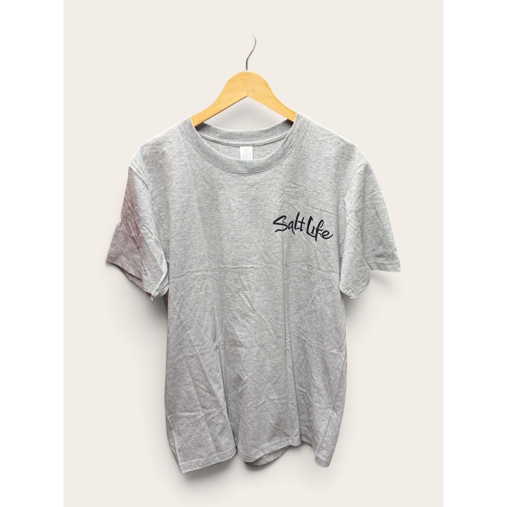Salt Life Mens Salty State of Mind Graphic T-Shirt Gray Large Cotton Tee